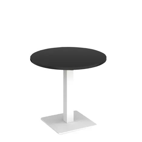 Brescia Circular Dining Table - White - Black